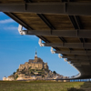 Le Mont-St-Michel avec sa passerelle