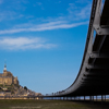 Le Mont-St-Michel avec sa passerelle