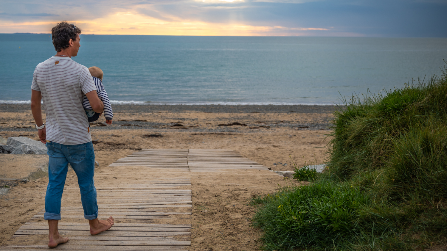 Photos de famille à la mer Normandie