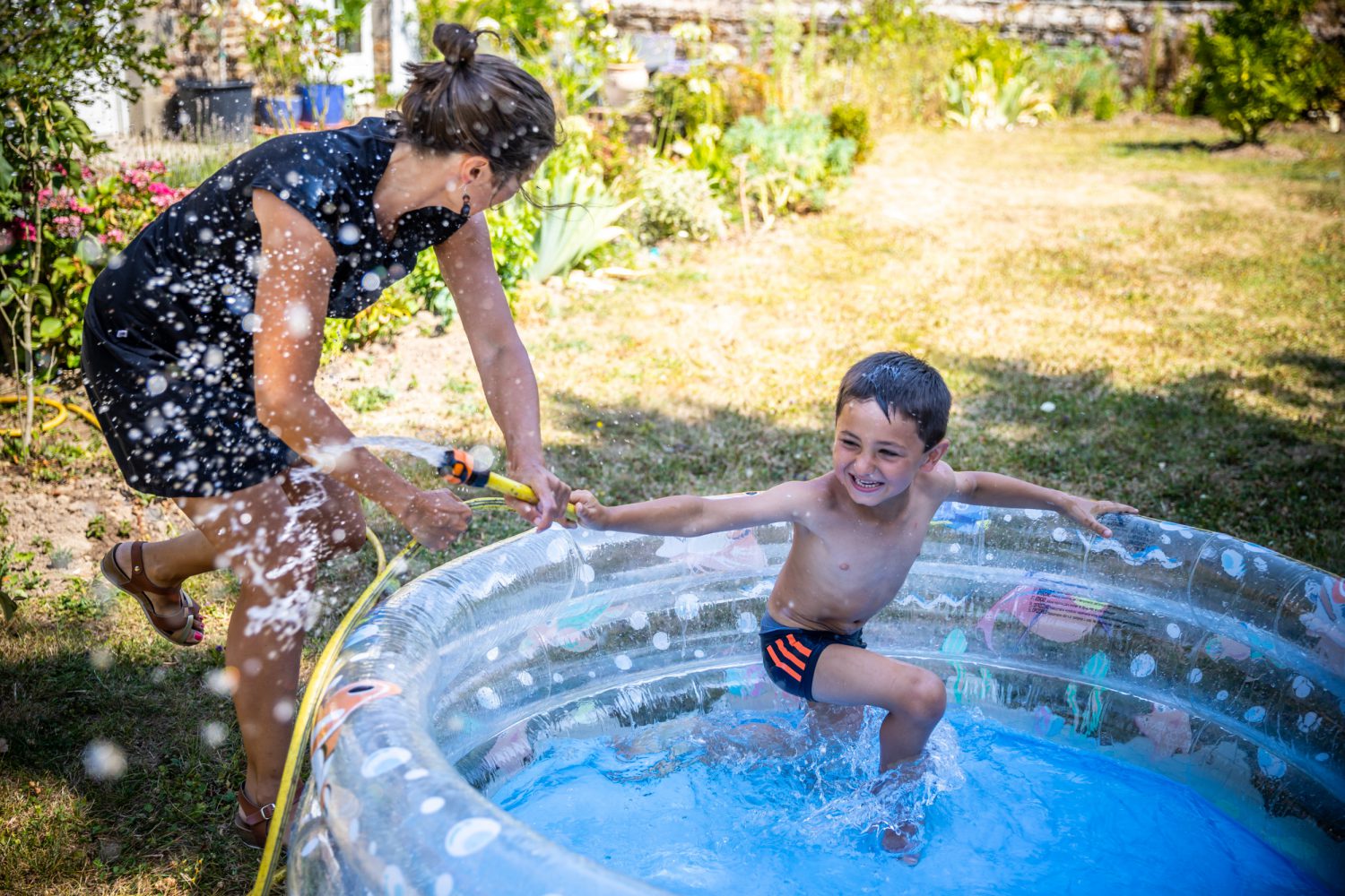 jeux d'eau en famille