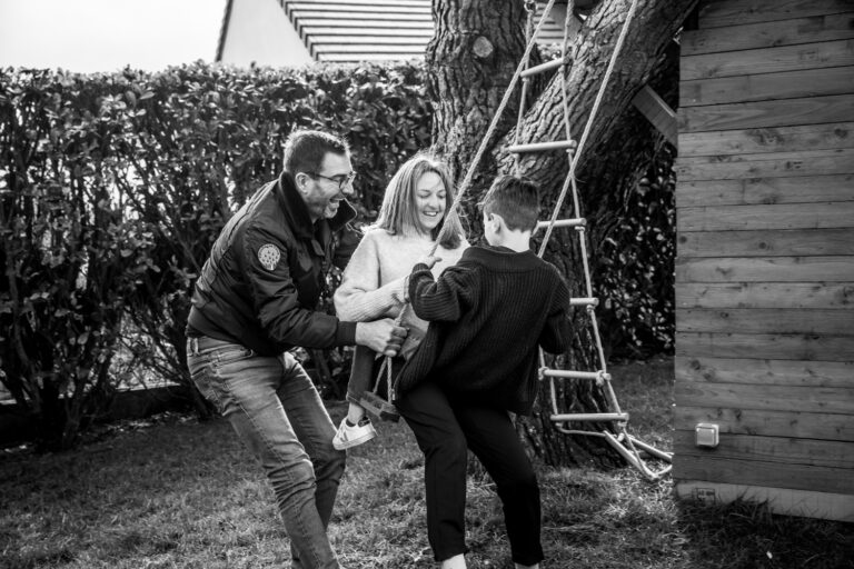 photo de famille au jardin