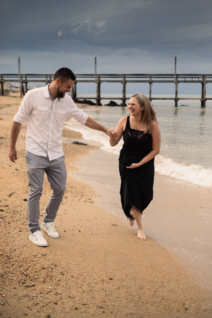 Séance couple à la mer